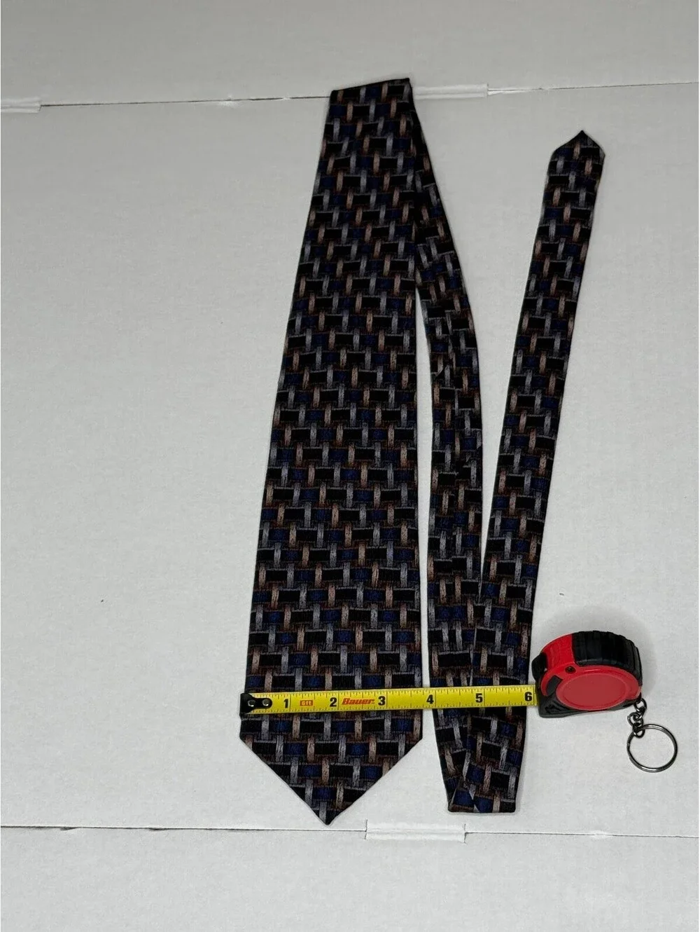 Carlos Devenezia Men's 100% Silk Geometric Weave Necktie